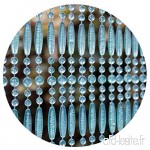 Casa Rideau de Porte en Perles Bleues et Transparentes Frejus 90x210 cm - B07NHKQ392